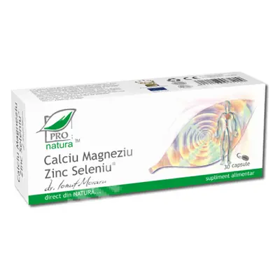 Calciu Magneziu Zinc Seleniu, 30 capsule, Pro Natura