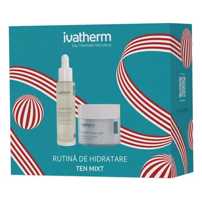 Pachet Crema hidratanta + Serum cu Peptide si HA Aquafil Hydra, 50 ml + 30 ml, Ivatherm