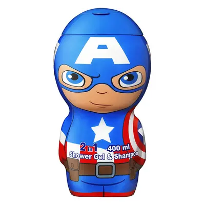 Gel de dus si sampon Captain America, +3 ani, 400 ml, Air Val