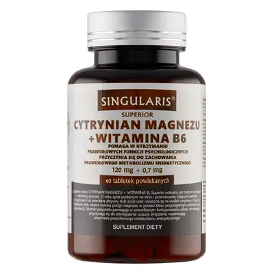 Singularis Superior citrat de magneziu + vitamina B6, 60 comprimate