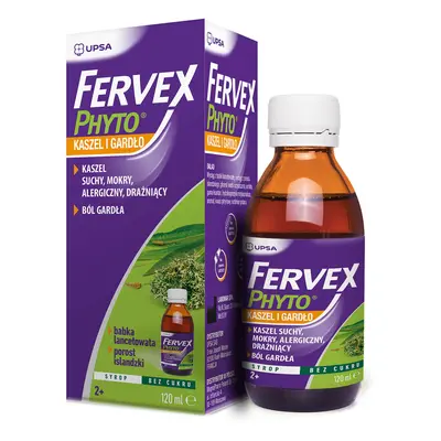 Fervex Phyto Tuse și gât, sirop, 120 ml