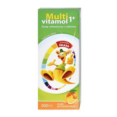 Multivitamol 1+, sirop de vitamine cu fier pentru copii de la 1 an, aromă de portocale, 500 ml