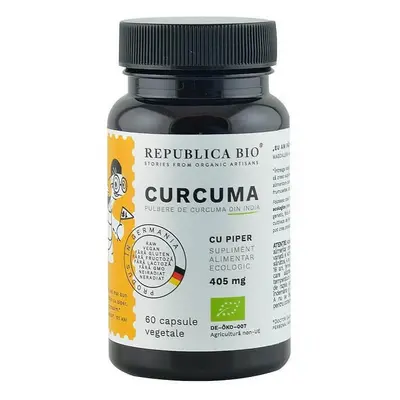 Curcuma 405 mg, 60 capsule, Republica Bio