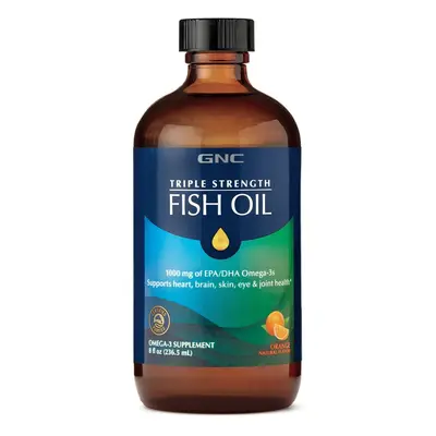 Gnc Triple Strength Fish Oil, Ulei De Peste, Cu Aroma Naturala De Portocale, 236.5 Ml