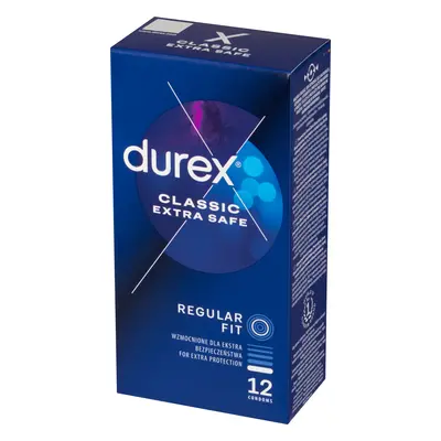 Durex Extra Safe, prezervative cu mai mult lubrifiant, întărite, 12 bucăți