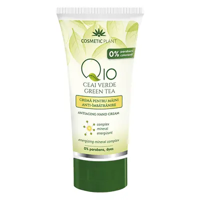 Crema anti-imbatranire pentru maini cu Q10, ceai verde si complex mineral energizant, 100 ml, Co