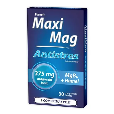 MaxiMag Antistres 375 mg, 30 comprimate, Zdrovit