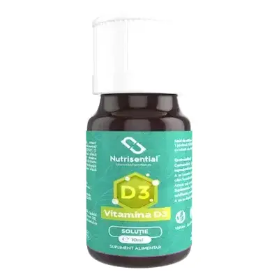 Vitamina D3, Solutie, adulti si copii, 10ml, Nutrisential®