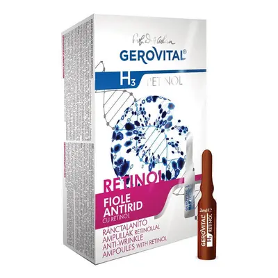 Fiole antirid cu retinol Gerovital H3 Retinol, 10 fiole x 2 ml, Farmec