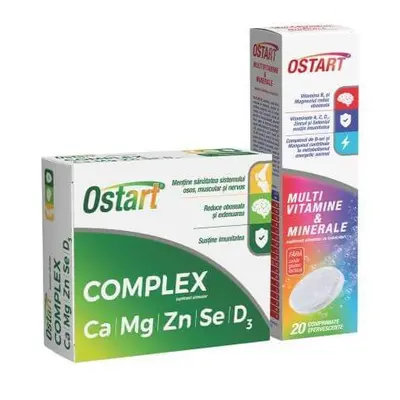 Pachet Ostart Complex, 30 comprimate + Ostart Multivitamine si Minerale, 20 omprimate, Fiterman 