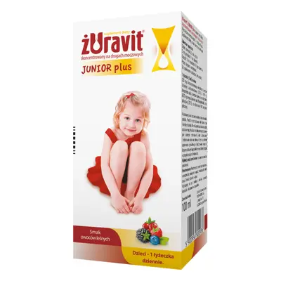 Żuravit Junior Plus, sirop, pentru copii peste 3 ani, aromă de fructe de pădure, 100 ml