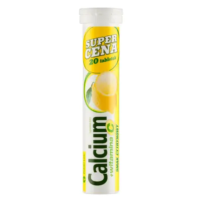 Calciu + vitamina C, aromă de lămâie, 20 comprimate efervescente