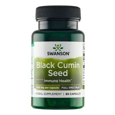 Swanson Full Spectrum Black Cumin Seed, semințe de chimen negru, 60 capsule