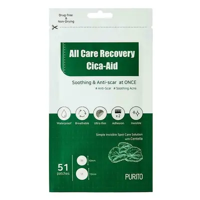 Plasturi pentru tratarea acneei All Care Recovery Cica-Aid, 51 bucati, Purito