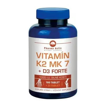 Pharma Activ Vitamina K2 MK 7+D3 Forte 100+25tbl GRATUIT