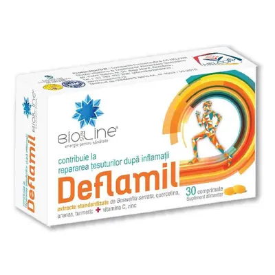 Deflamil antiinflamator cu boswellia si turmeric BioSunLine, 30 cpmprimate, Helcor