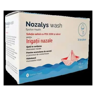 Solutie salina pentru irigatii nazale Nozalys Wash, 30 plicuri, Epsilon Health