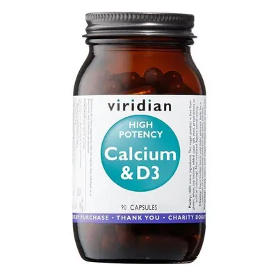 Viridian High Potency Calcium & D3 (calciu cu vitamina D3) 90 capsule