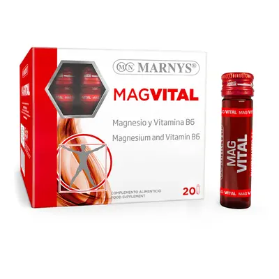 MagVital cu 375mg Magneziu si Vitamina B6, 20 fiole x 11 ml, Marnys