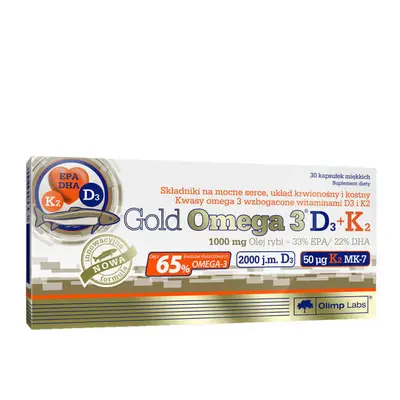 Olimp Gold Omega 3 D3 + K2, 30 capsule moi