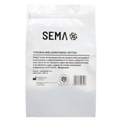 SEMA Protect, sac termoizolant pentru depozitarea medicamentelor, 180 mm x 90 mm x 290 mm, 1 buc