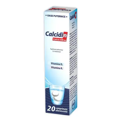 Calcidin 600 mg, 20 comprimate efervescente, Zdrovit