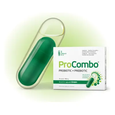 ProCombo probiotic + prebiotic pentru echilibrul florei intestinale, 10 capsule, Vitaslim