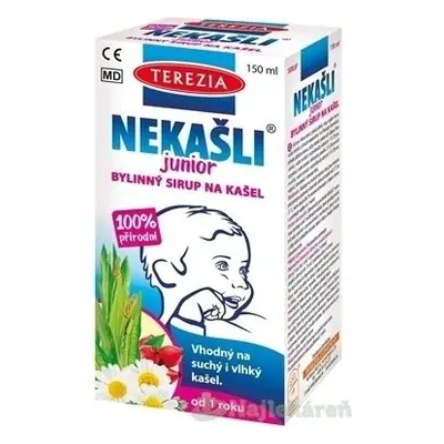 TEREZIA NEKAŠLI JUNIOR sirop pe bază de plante pentru tuse 1×150 ml, sirop