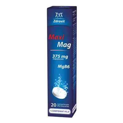 MaxiMag, 375 mg, 20 comprimate efervescente, Zdrovit