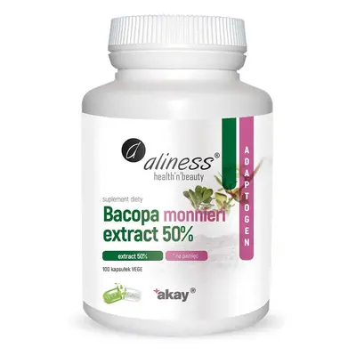 Bacopa monnieri Brahmi extract 50% 500 mg (100vcaps.) Aliness