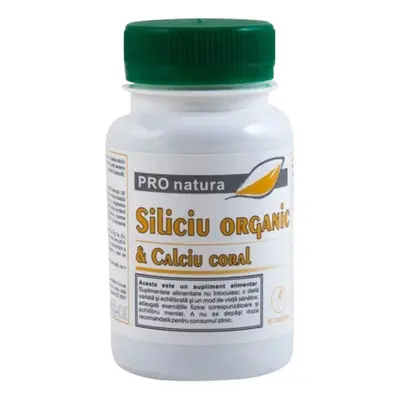 Siliciu Organic si Calciu Coral, 60 capsule, Pro Natura