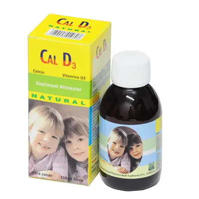 Sirop cu calciu si Vitamina D3, 150 ml, Natural Pharmaceuticals