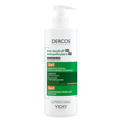 Vichy Dercos Anti Dandruff DS, șampon anti-mătreață cu balsam 2în1, 390 ml