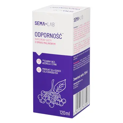 SEMA Lab Immunity, sirop pentru copii de la 3 ani și adulți, aromă de zmeură