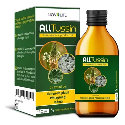 Sirop pentru tuse seaca si productiva AllTusin, 120 ml, Novolife