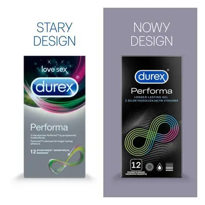 Durex Performa, prezervative cu lubrifiant pentru prelungirea actului sexual, 12 bucăți