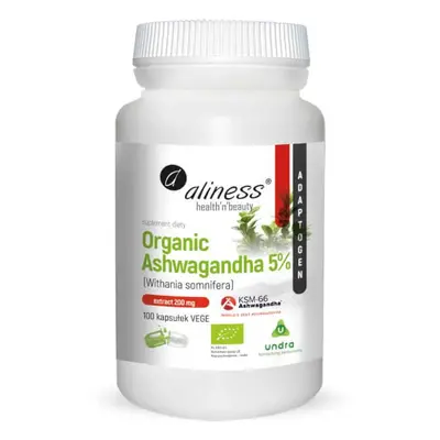 Ashwagandha organic 5% 200mg (100 caps) Aliness