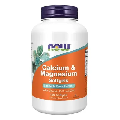 Now Foods, Calciu și magneziu, 120 capsule gel