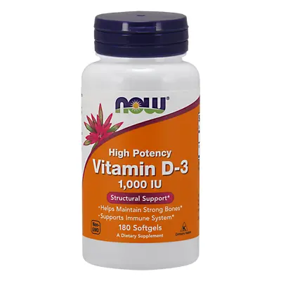 Now Foods Vitamina D-3 1000 UI, vitamina D, 180 capsule