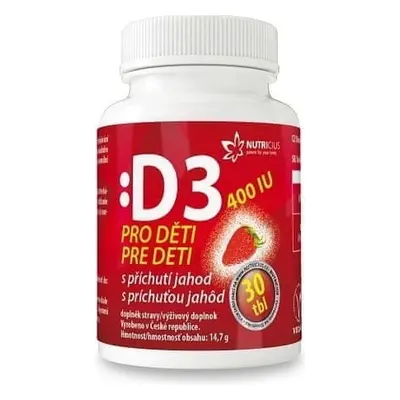 NUTRICIUS Vitamina D3 pentru copii 400 UI 1×30 buc, vitamine