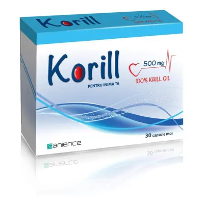 Korill ulei pur de krill 500 mg, 30 capsule, Sanience