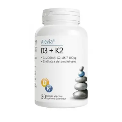 Vitamina D3 + Vitamina K2, 30 capsule, Alevia