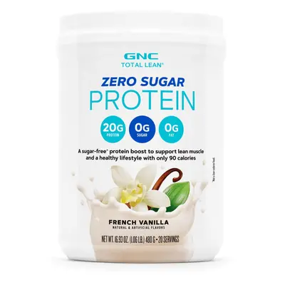 Gnc Total Lean Zero Sugar, Proteina Fara Zahar Cu Aroma De Vanilie, 480 G