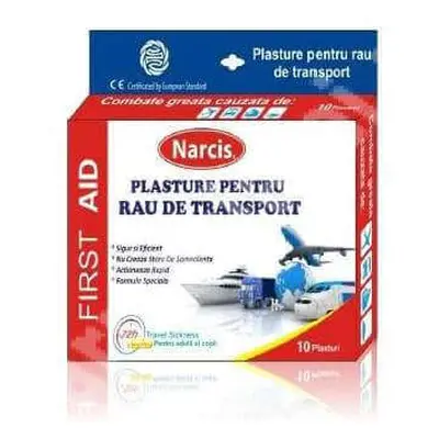 Plasturi pentru rău de transport, 10 bucăți, Narcis