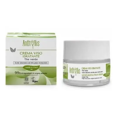 Cremă de față hidratantă de zi și de noapte cu ceai verde și acid hialuronic 50ml Anthyllis