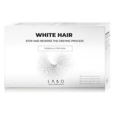 Tratament împotriva încărunţirii părului pentru barbati White Hair, 20 fiole, Labo