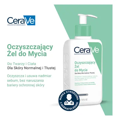 CeraVe, gel de curățare cu ceramide, ten normal și gras, 473 ml