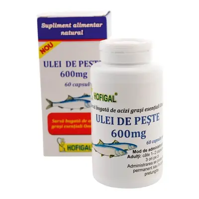 Ulei de pește 600 mg, 60 capsule, Hofigal