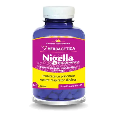 Nigella chimen negru, 120 capsule, Herbagetica