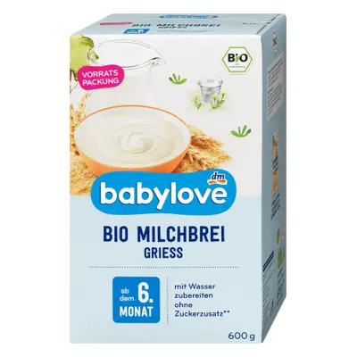 Babylove Gris cu lapte, 600 g